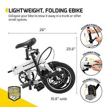 Load image into Gallery viewer, SWAGTRON Swagcycle EB-5 Lightweight & Aluminum Folding Ebike with Pedals, White, 58cm/Medium