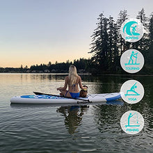 Load image into Gallery viewer, FunWater Inflatable 10'6×33"×6" Ultra-Light (17.6lbs) SUP for All Skill Levels Everything Included with Stand Up Paddle Board, Adj Floating Paddles, Pump, ISUP Travel Backpack, Leash,Waterproof Bag