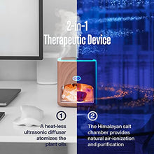 Load image into Gallery viewer, Himalayan Pink Salt Diffuser & 10 Essential Oils – 2-in-1 Therapeutic Device - Aromatherapy & Ionic Himalayan Salt Therapy – 400ml Ultrasonic Vaporizer and Ionizer with Ambient Glow