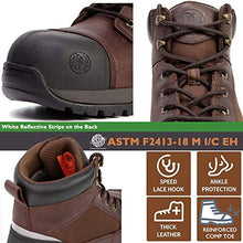 Load image into Gallery viewer, Montwell Mens work boots, 6" Composite Toe Waterproof Lightweight Work Boots for Men, Slip & Puncture Resistant Safety EH Wide Working Shoes 2E-10.5 (CK-1126)