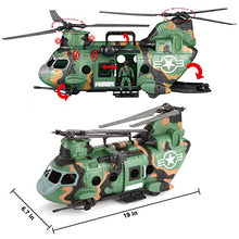 Load image into Gallery viewer, JOYIN 10-in-1 Army Helicopter Toys, Boys Military Toys, Including Helicopter with Realistic Light, Sound & Handle, Bruder Trucks, Boat, Motorcycle, Army Men Action Figures and Weapon Gears, Kids Gifts