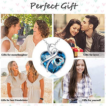 Load image into Gallery viewer, Yopicks June Birthstone Necklace Love Heart Pendant Necklaces Anniversary Jewelry Gifts for Women Aurora Crystal Necklace