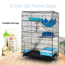 Load image into Gallery viewer, Luxury 3-Tier Kitten Cat Ferret Cage Playpen Portable Out of Big Cat Cage Cat Litter Folding Pet Cat Cage Playpen Kitten Cat Ferret Cage Portable Cat Home Fold Pet Cat Cage Playpen