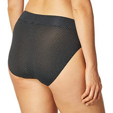 Load image into Gallery viewer, Warner's Women's No Pinching No Problems Hi-Cut Brief Panty, Black/White Pindot, 7 (Large)