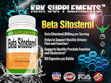 Load image into Gallery viewer, 2 Bottles Beta Sitosterol 800mg Per Serving 180 Total Capsules Prostate Support KRK Supplements