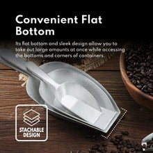 Load image into Gallery viewer, New Star Foodservice 34721 One-Piece Cast Aluminum Flat Bottom Bar Ice Flour Utility Scoop, 24-Ounce, Silver