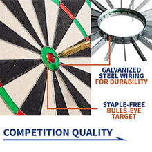 Load image into Gallery viewer, Rally and Roar 18" Standard Bristle Dartboard w/ Mounting Brackets, Self Healing, Galvanized Wiring