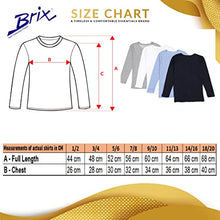 Load image into Gallery viewer, Brix Boys' Long Sleeve Tees - Tagless Crewneck Cotton Soft 4-pk Shirts. 11-13