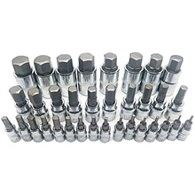 Load image into Gallery viewer, Master Hex Bit Socket Set Allen Wrench Bit Kit Hex Key for Ratchet Socket Tool SAE and Metric Set 3/8, 1/4, 1/2 Drive Socket Set 34-Piece