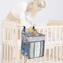 Load image into Gallery viewer, Selbor Baby Nursery Organizer and Diaper Caddy, Hanging Diaper Stacker Storage for Changing Table, Crib, Playard Wall for Newborn Boys Girls (Star Elephant, Bottle Cooler Included)