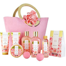 Load image into Gallery viewer, Bath Spa Gift Basket for Women - Spa Luxetique Spa Set for Women Gift, 10pcs Rose Spa Basket, Relaxing Spa Kit with Bath Salts, Body Lotion, Shower Gel, Gifts for Birthday Day, Gifts for Women