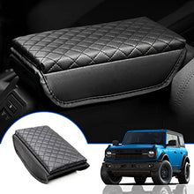 Load image into Gallery viewer, Mabett Center Console Cover for Ford Bronco Accessories 2021 2022 2/4-door,Prevent Dog Scratches Center Console Pad Waterproof Armrest Cover,Armrest Seat Box Cover Protector(Black)
