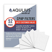 Load image into Gallery viewer, Disposable CPAP Filters (52 Pack - ONE Year Supply) - Fits All ResMed Air 10, Airsense 10, Aircurve 10, S9 Series, Airstart and More!