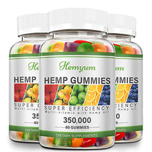 Load image into Gallery viewer, Hemp Seed Gummies Anxiety Stress Relief - Pain & Inflammation - Maximum Strength - Extract Hemp Oil - Sleep Aid Calm Mood Focus Relaxation - High Potency Edible Hemp Gummy Candy Bear Organic -(3Pack)