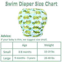 Load image into Gallery viewer, wegreeco Baby & Toddler Snap One Size Adjustable Reusable Baby Swim Diaper (Diving, Ocean, Turtle, Large, 3 Pack)