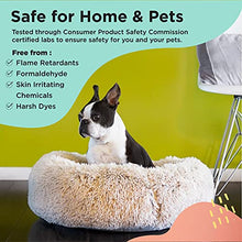 Load image into Gallery viewer, Best Friends by Sheri The Original Calming Donut Cat and Dog Bed in Shag Fur Taupe Small 23x23