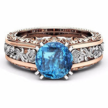 Load image into Gallery viewer, WensLTD_ 1PC Boho Jewelry Silver Natural Gemstone Marquise Moonstone Personalized Ring (#8, Rose Gold)