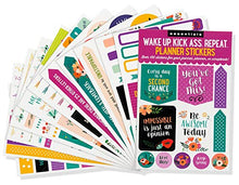 Load image into Gallery viewer, Essentials Planner Stickers -- Wake Up Kick Ass Repeat (Set of 150 Stickers)