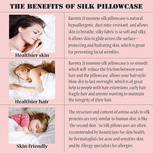 Load image into Gallery viewer, Ravmix 100% Pure Natural Mulberry Silk Pillowcase for Hair and Skin King Size, 21 Momme 600TC Hypoallergenic Both Sides Soft Breathable with Hidden Zipper, 20×36 inches, 1PCS, Beige