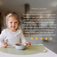 Load image into Gallery viewer, Baby Placemats with Suction- UpwardBaby Reusable Non Slip 3 Piece BPA Free Toddler Kids Placemats Set - Wipes Clean for Quick Mealtimes for Travel and High Chairs - Easy to Clean