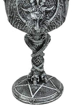 Load image into Gallery viewer, Ebros Gift Dark Satanism Occult Sabbatic Goat Baphomet Wine Goblet Drink Beverage Chalice Figurine As Satanic Lucifer Kitchen Hosting Decor Accessory Of Baphomets Goat of Mendes Knights Of Templar