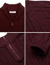 Load image into Gallery viewer, Boyoo Boy's Cable Knitted Sweater Half Zip Lightweight Casual PulloversĀ for Kids 2-11 Years