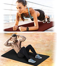 Load image into Gallery viewer, Aduro Sport Yoga Workout Mat, Extra Thick Yoga Foam Mat for Home Gym Exercise Mat with Carrying Strap (Black)