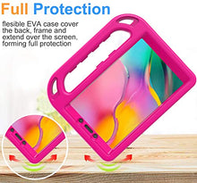 Load image into Gallery viewer, BMOUO for Samsung Galaxy Tab A 8.0 Case 2019 SM-T290/T295, Tab A 8.0 2019 Case with Screen Protector, Shockproof Light Weight Handle Stand Galaxy Tab A 8.0 inch 2019 Kids Case Without S Pen - Rose