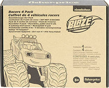 Load image into Gallery viewer, Fisher-Price Blaze and The Monster Machines Racers 4 Pack, Set of Die-Cast Metal Push-Along Vehicles for Preschool Kids Ages 3 Years and Older