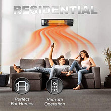 Load image into Gallery viewer, Dr Infrared Heater DR-238 Carbon Infrared Outdoor Heater for Restaurant, Patio, Backyard, Garage, and Decks, Standard, Black