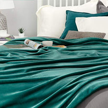 Load image into Gallery viewer, Bedsure Fleece Blanket Queen Size Emerald Green Lightweight Super Soft Cozy Luxury Bed Blanket Microfiber