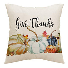 Load image into Gallery viewer, ZUYUSUT Fall Pillow Covers 18x18 Inch Set of 4 Harvest Pumpkins Leaves Autumn Holiday Rustic Linen Pillow Case Farmhouse Decorations Thanksgiving Fall Decor for Sofa Couch Indoor Outdoor
