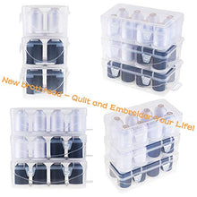 Load image into Gallery viewer, New brothread Polyester Embroidery Machine Thread 1000m Each with Clear Plastic Storage Box for Embroidery & Quilting - 4xWhite+4xBlack