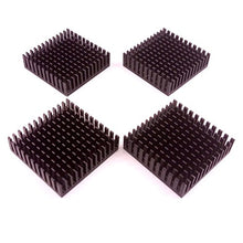 Load image into Gallery viewer, Easycargo 40mm Heatsink Kit 40x40x11mm + 3M 8810 Thermal Conductive Adhesive Tape, Cooler Heat Sink for Cooling 3D Printer, TEC1-12706 Thermoelectric Peltier 40mmx40mmx11mm (Black, 4)
