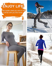 Load image into Gallery viewer, WEERTI Thermal Underwear for Women, Long Johns for Women with Fleece Lined, Long Underwear Women Winter Cold Weather (GREY+CHARCOAL XS)