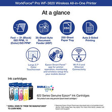 Load image into Gallery viewer, Epson Workforce Pro WF-3820 Wireless All-in-One Printer with Auto 2-Sided Printing, 35-Page ADF, 250-sheet Paper Tray and 2.7" Color Touchscreen, Works with Alexa