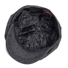 Load image into Gallery viewer, JANGOUL Boys Vintage Newsboy Cap Tweed Flat Beret Cabbie Hat for Kids Toddler Pageboy (48cm(6-24 Months), Dark Khaki)