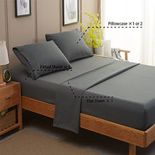 Load image into Gallery viewer, SONORO KATE Bed Sheet Set Super Soft Microfiber 1800 Thread Count Luxury Egyptian Sheets Fit 18 - 24 Inch Deep Pocket Mattress Wrinkle and Hypoallergenic-4 Piece (Dark Grey, Queen)