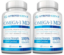 Load image into Gallery viewer, Omega-3MD - Fish Oil EPA & DHA - Improve Cardiovascular, Cognitive, and Joint Health - 6 Bottles Supply