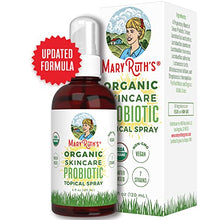 Load image into Gallery viewer, Probiotics for Women Men & Kids | USDA Organic Probiotics for Skin Care Health | Topical Probiotic Spray | Topical Skincare Support Supplement | Vegan | Non-GMO | Gluten Free | 4 Fl Oz