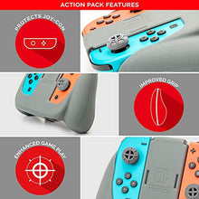 Load image into Gallery viewer, Officially Licensed Nintendo Switch Joy-Con Action Pack Grip and Thumb Buttons – Red Textured Silicone