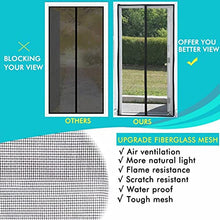 Load image into Gallery viewer, Magnetic Screen Door Fiberglass Mesh Screen Door with Magnets, Screen for Sliding Glass Door French Door Patio Door, Full Frame Hook & Loop, Hands Free, Pet Friendly (36"x82")