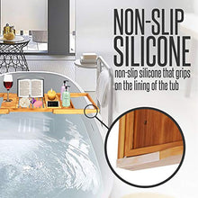 Load image into Gallery viewer, SereneLife Luxury Bamboo Bathtub Caddy Tray, Wood Brown