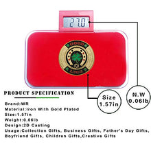 Load image into Gallery viewer, SW AINYROSE Poker Card-Guard Coin Collectibles Table Games Poker - Good Luck w/Plastic Case, Las Vegas Good Luck Horseshoe/Shamrock Poker Coin Chip Card Guard Protector