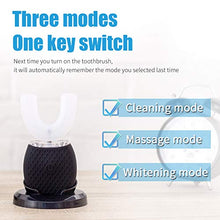 Load image into Gallery viewer, Ultrasonic Toothbrush Automatic Toothbrush Washable and Rechargeable with Automatic LED Lights for Travel and Household use (Black)