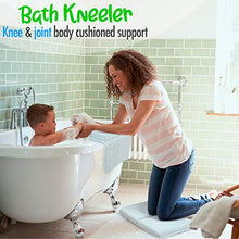 Load image into Gallery viewer, Elis & Alis Bath Kneeler with Elbow Rest Pad, Baby Bath Kneeling Set, Knee and Elbow Cushioned Support, Water Resistant Fabric, Mesh Pocket for Infant Toys & Bathing Accessories