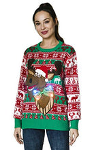 Load image into Gallery viewer, Unisex Men's Ugly Christmas Sweater LED Light Funny Novelty Knit Pullover (X-Small)