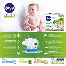 Load image into Gallery viewer, Sleepy Natural Diapers Size 7 - Organic Diapers Highly Absorbent and Hypoallergenic Bamboo Baby Diapers for Girls and Boys - Disposable Diapers 80 Count - Size 7 Diapers, Child Weight 44-66 lbs