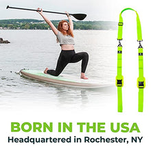 Load image into Gallery viewer, Gradient Fitness Kayak/Paddle Board/Surfboard Shoulder Strap | Hands-Free SUP Carrying Strap Boards with Padded Shoulder Sling, Paddle Carrier & Metal Accessories (Green)
