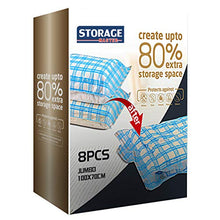 Load image into Gallery viewer, Storage Master Space Saver Bags, Vacuum Storage Bags for Travel & Home (8 Jumbo)